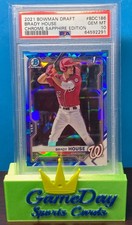 2021 Bowman Draft Chrome Brady House Sapphire Edition Rookie RC #BDC186 PSA 10