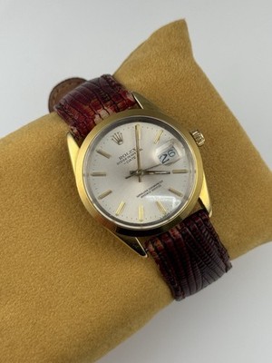 Rolex OP Date - Model 15505 - 14k Gold Shell Automatic. AM Leather Band. 1985