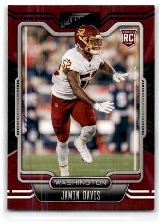 2021 Panini Playbook #147 Jamin Davis Purple Washington Football Team