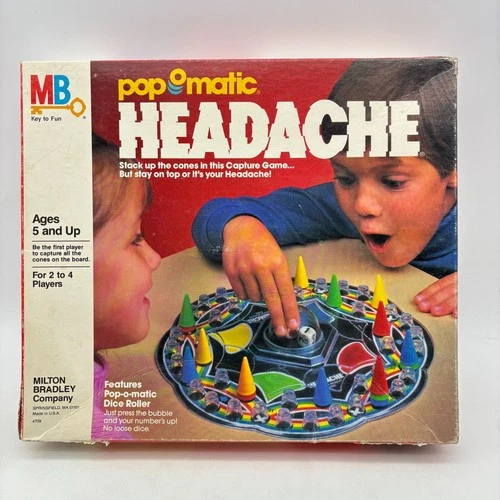 VINTAGE Headache Pop-O-Matic Game COMPLETE Milton Bradley 1986 Children's Kids