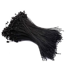 5000Pcs Plastic Black 5inch Fastener Hang Tag Snap Lock,