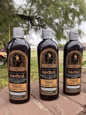 3 Shampoo Kedsal 14 Oz Hair Loss Aid Auxiliar En Caida Del Cabello 100% Natural
