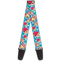 Guitar Strap - Happy Cupcakes Buffalo Plaid White/Blue (Us Import) ACC NEU