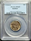 1938-D BUFFALO NICKEL PCGS GRADED  MS65  (#74097)