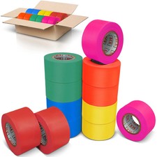 Flagging Tape Assorted Colors - 24 Pack - 1.5" Width, 150' Length, 2 Mil