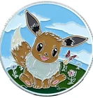 1 oz Silver Round Pokemon Gotta Catch 'Em All Colorized Eevee in Capsule