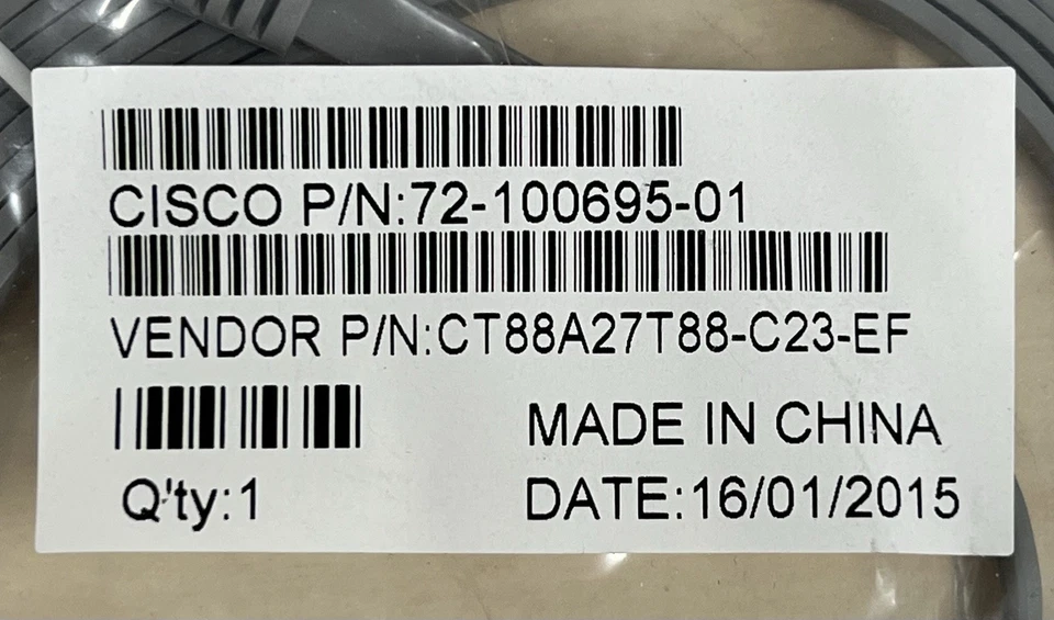 Cisco 72-100695-01 Cat 6 8m Ethernet Cable - Image 2 of 2