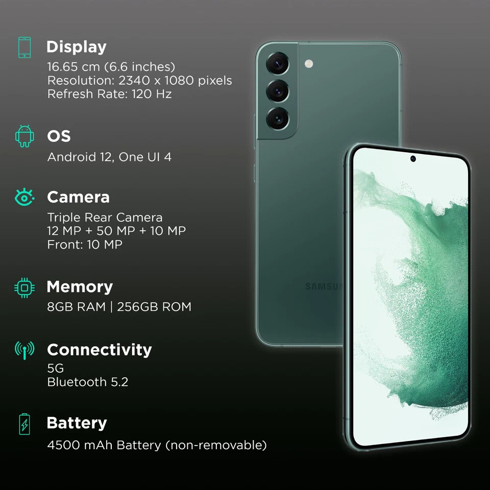 Samsung Galaxy S22+ PLUS 256GB FACTORY UNLOCKED VERIZON ATT TMOBILE - EXCELLENT - Image 2 of 2