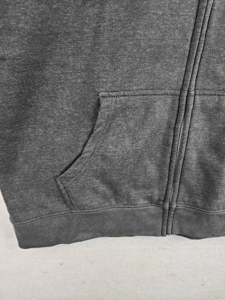 Fort Worth Fire Hazmat Logo Gray Long Sleeve Full Zip Hoodie Mens  2XL - Image 4 of 4