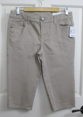 NWT Christopher & Banks Tan Skimmer Pants Womens Size 4 31x16