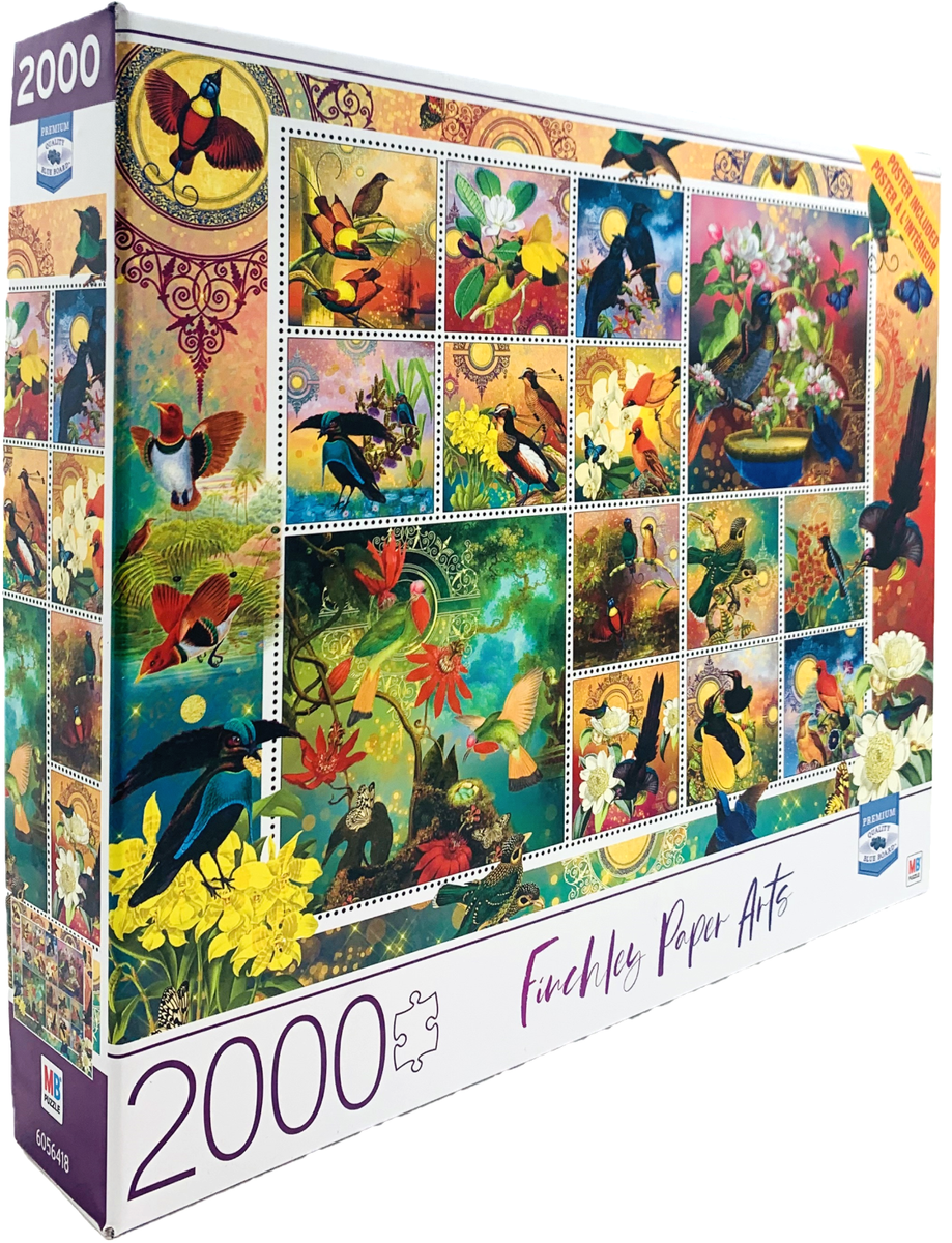 New Milton Bradley Finchley Paper Arts Birds of Asia 2000 Pc