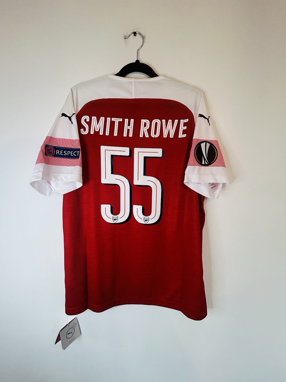 FILA Maglia calcio SMITH ROWE 55 Arsenal uomo L Europa League Puma nuova con etichetta Home