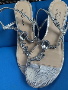 nina silver sandals