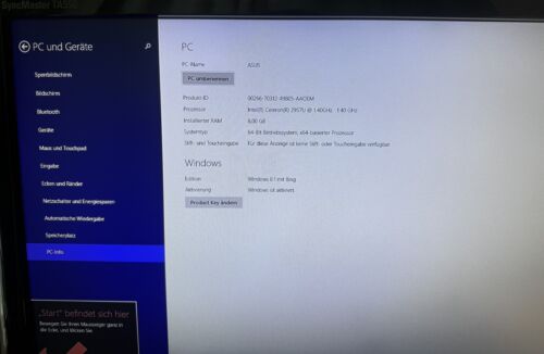 PC Asus VM42 Intel Celeron 2957U 1.40GHz/RAM 8GB/ SSD 120GB/8.1 u. HDD 500 TOP - Bild 12 von 16