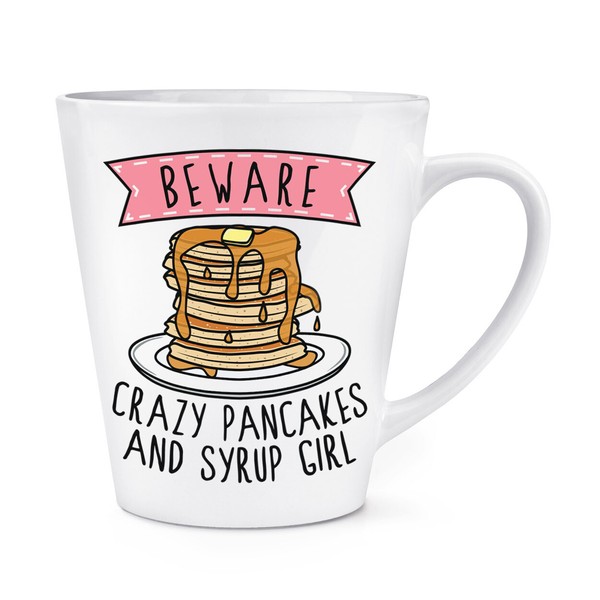 Beware VerrüCkte Pfannkuchen Und Sirup MäDchen 341Ml Latte Becher Tochter Lustig-image