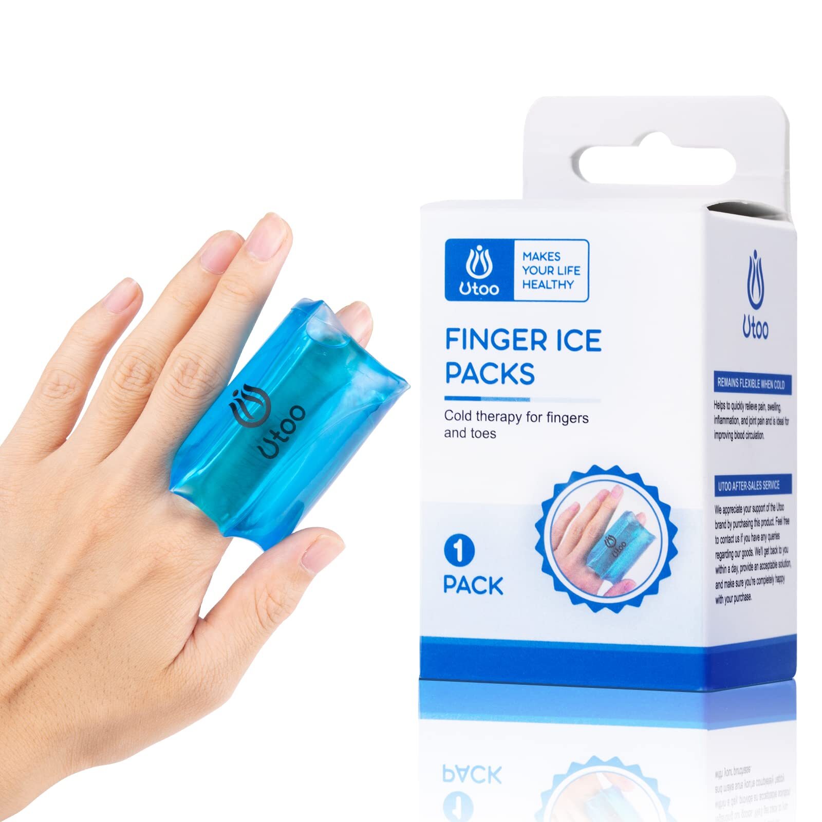 Finger Ice Pack Reusable Gel Ice Toe Cold Compression Sleeve Injuries Arthritis