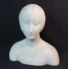 D rare statue sculpture grand Buste femme plâtre Louvre LAURANA renaissance 45cm