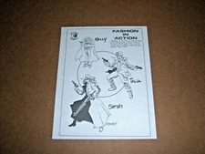 Comic Production Art B&W Interior Page Print Eclipse Comics Fashion in Action