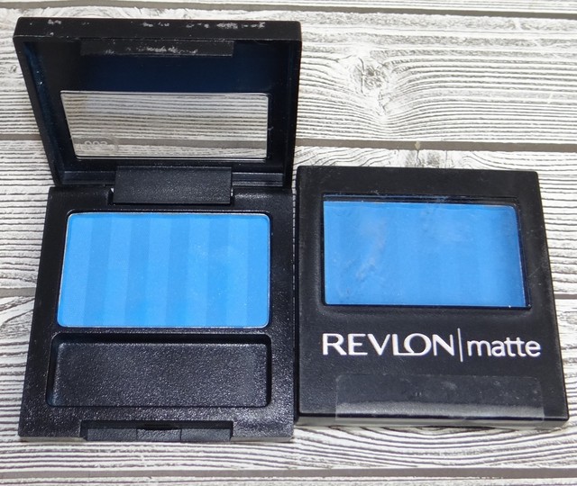 REVLON 2pc LOT MATTE EYE SHADOW SINGLES 005 BLUE NEW (x2
