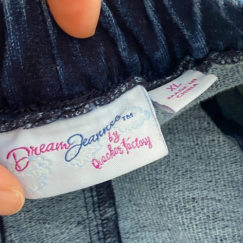 Quacker Factory Regular DreamJeannes Pull-On Snap Bottom Leggings Size XL Blue - Picture 6 of 11