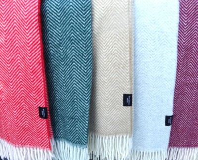 Wolldecke 140x200cm  Schurwolle Plaid Kuscheldecke Decke 80% Merinowolle