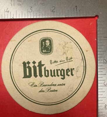 BITburger (drive )4.2 INCH ROUND BEER COASTER RARE VINTAGE | eBay