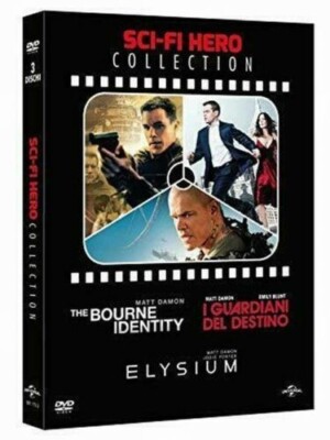 SCI-FI HERO - DAMON - BOURNE - ELYSIUM - WÄCHTER DES SCHICKSALS - ITA ENG - 3 DVD