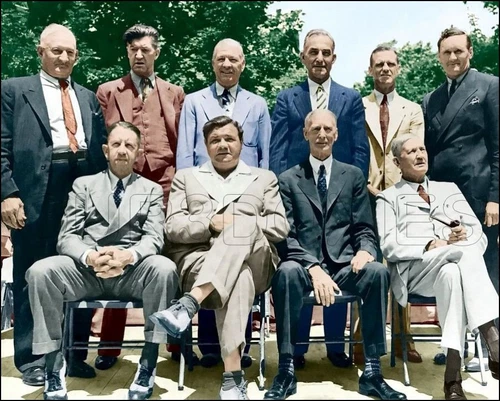 1939 Baseball Hall Of Fame Photo 8X10 1st Induction Ruth Young  COLORIZED