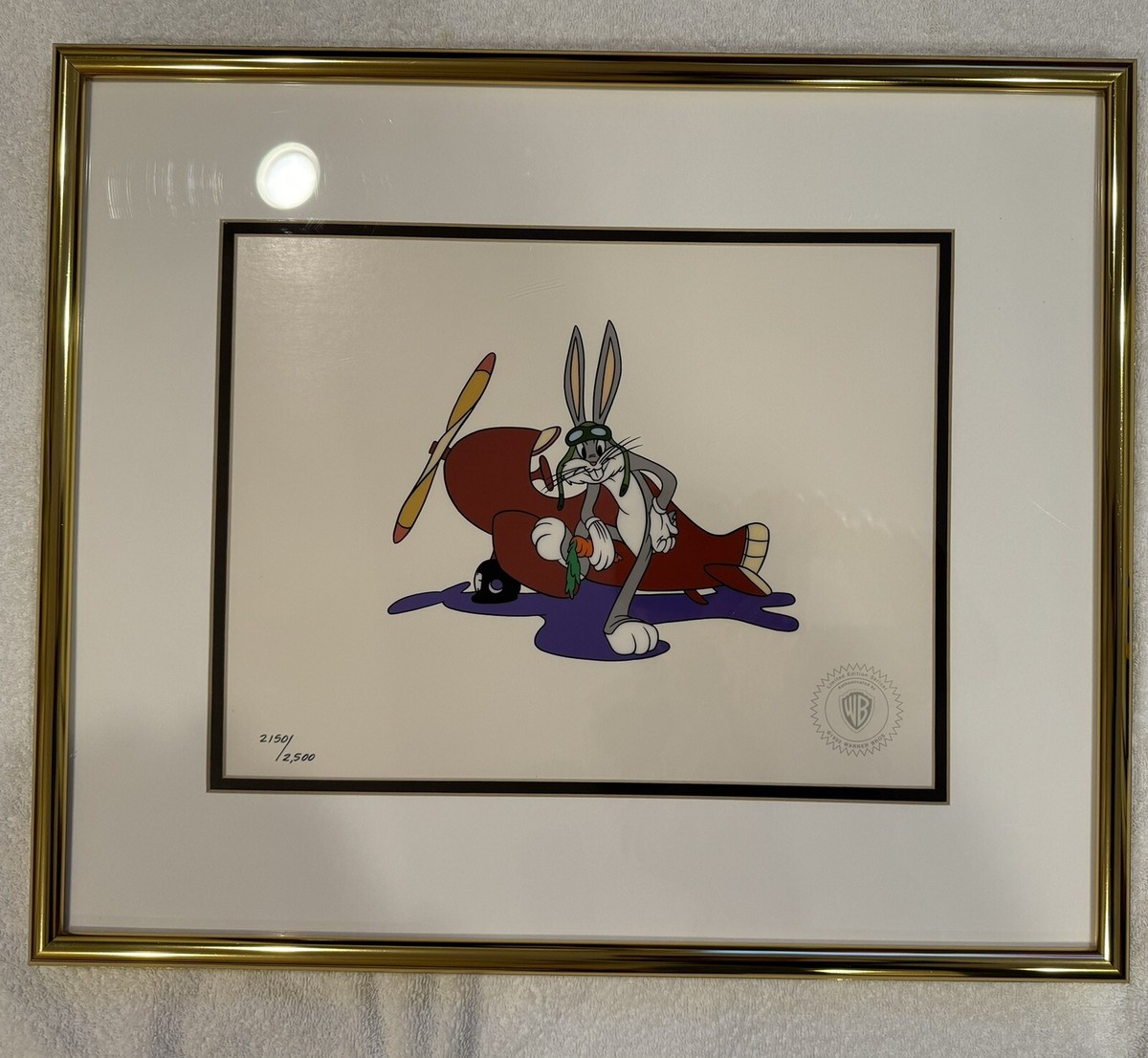 BRIGHT・WIN Rabbit Card Limited Edition Warner Brothers Limited Edition Sericel Pilot Bugs Bunny