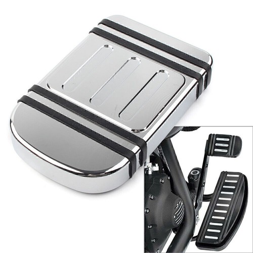 Chrome Brake Large Pedal Pad Cover For Harley Touring Electra Road Glide Softail