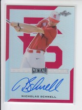2017 Leaf Metal Draft Chrome All American Classic Nicholas Schnell Red Auto /5