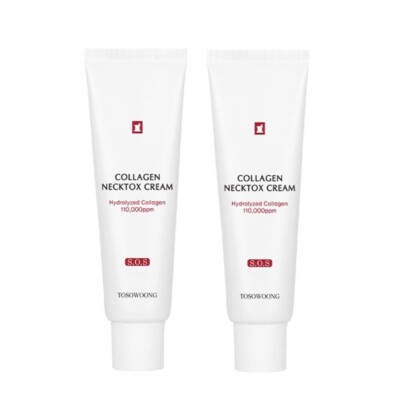 TOSOWOONG Collagen Necktox Cream 50ml x 2ea Anti Wrinkle Moisturizing K-Beauty