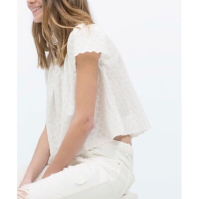 zara white off the shoulder top