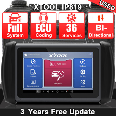 USED XTOOL IP819 Auto Diagnostic Bidirectional Scanner Full Systems Scan CANFD 