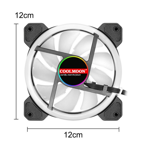 Gehäuselüfter Für Universal Gehäuse LED RGB Lüfter Aura Case Fan PC 120mm - Afbeelding 10 van 10