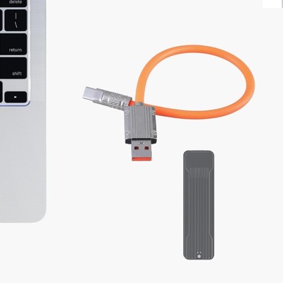 Short USB to USB C Cable Male to Male 480Mbps High Speed Data Cord Connectors