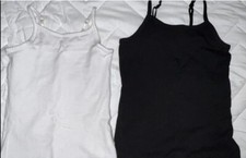 The Childrens Place lot of 2 basic tank-EUC-Size 5/6 black and white