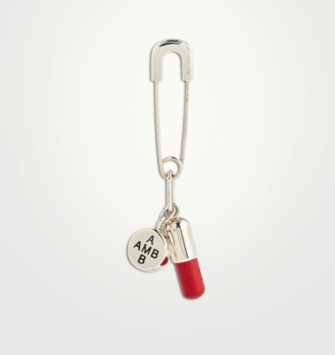 AMBUSH Sterling Silver Pill Charm Earring - UNISEX