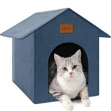 Outdoor Cat House Outdoor Cat Shelter Feral Cat Outside Waterproof Cat House ...