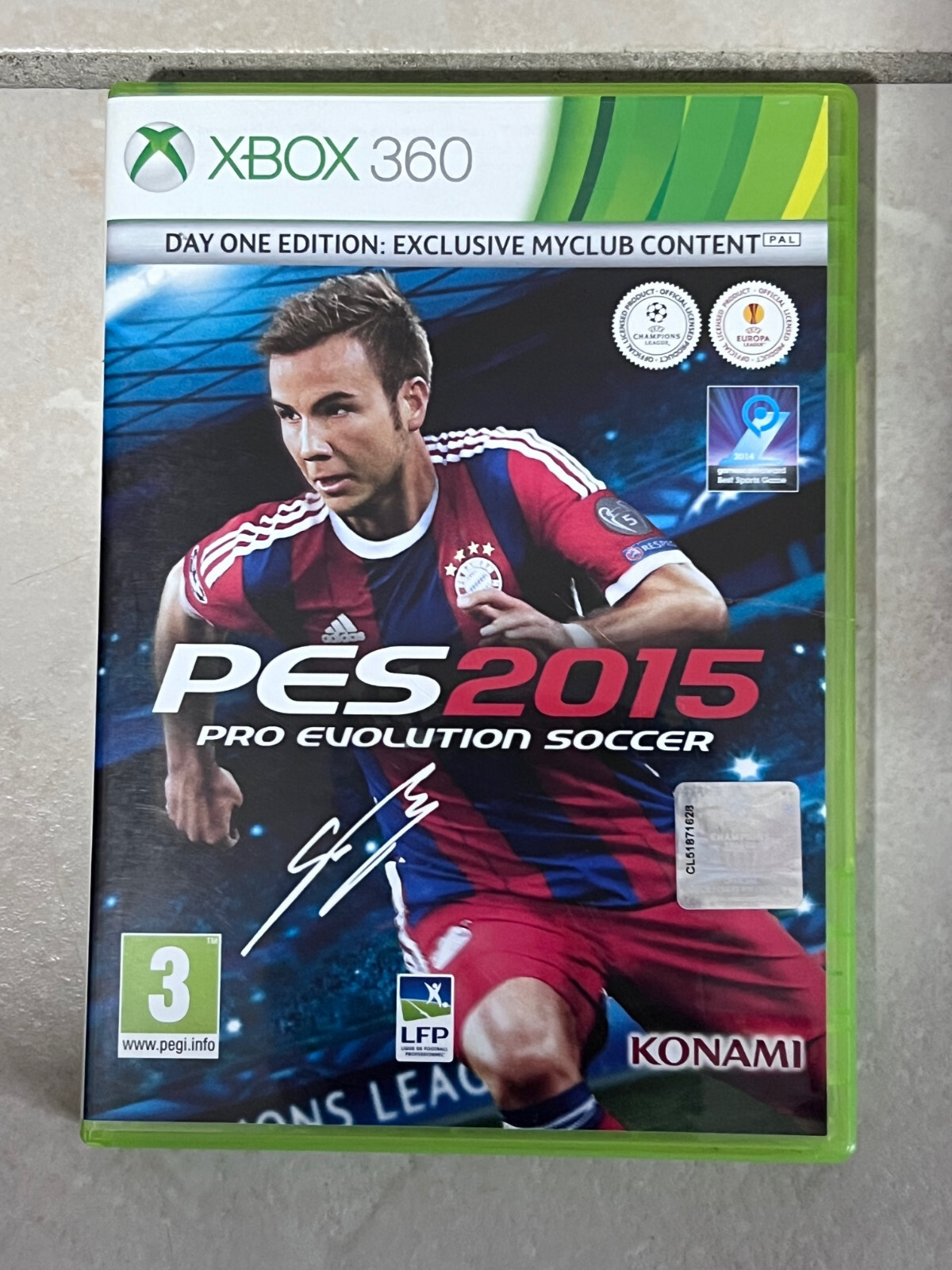 Jeu Xbox 360 Pro Soccer Evolution 2015 (PES) en tbe