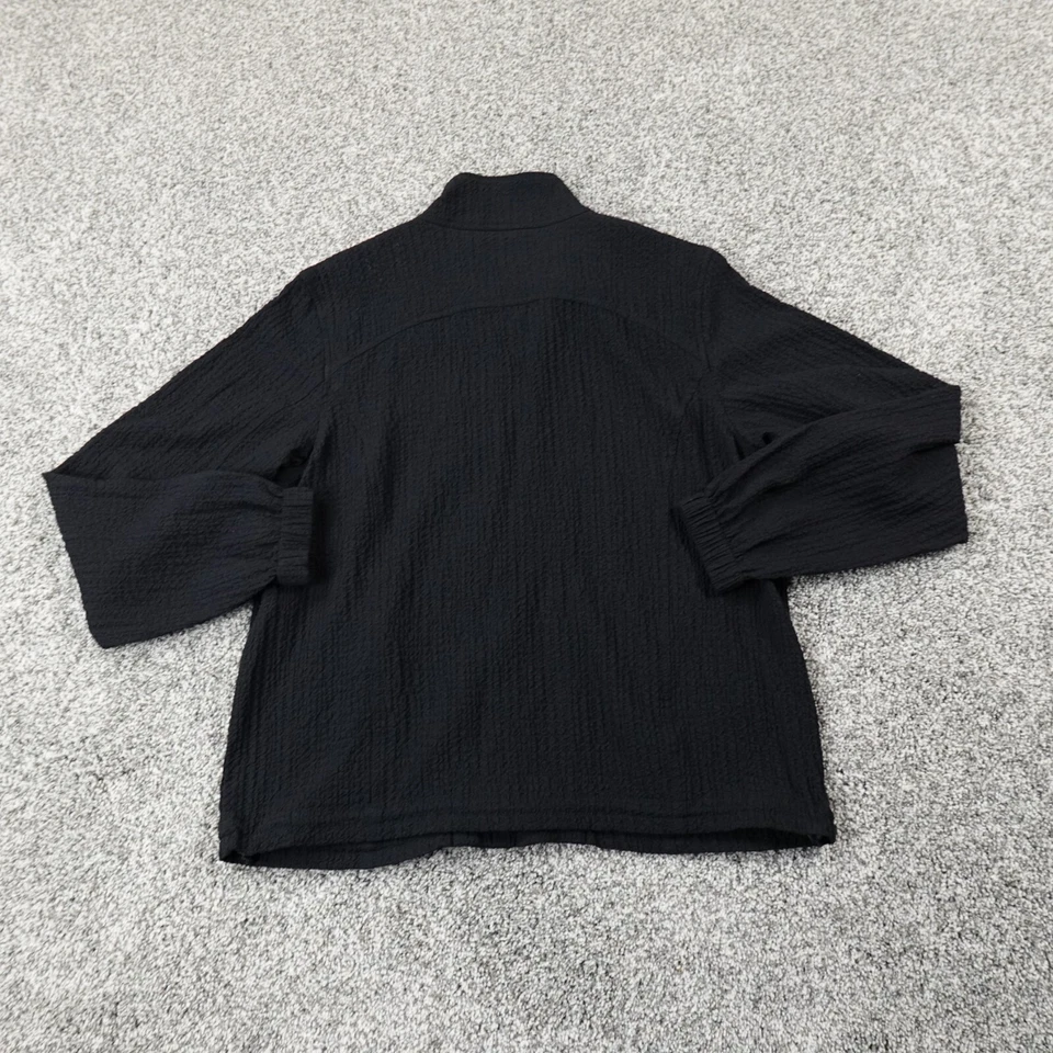 Orvis Jacket Womens PS Black Crinkle Zip Sweater Sweatshirt Outdoor Hike Casual - Image 4 of 4