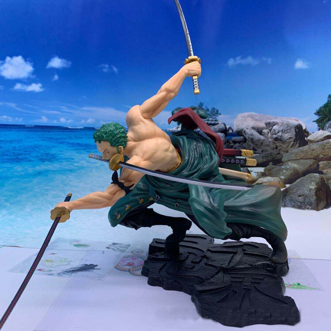 Paiuan OP Zoro Action Figure Toys Zoro with Sandoryu Scene PVC