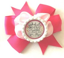 Beautiful Happy Mother's Day Pink on Pink Inspired Hair Bow