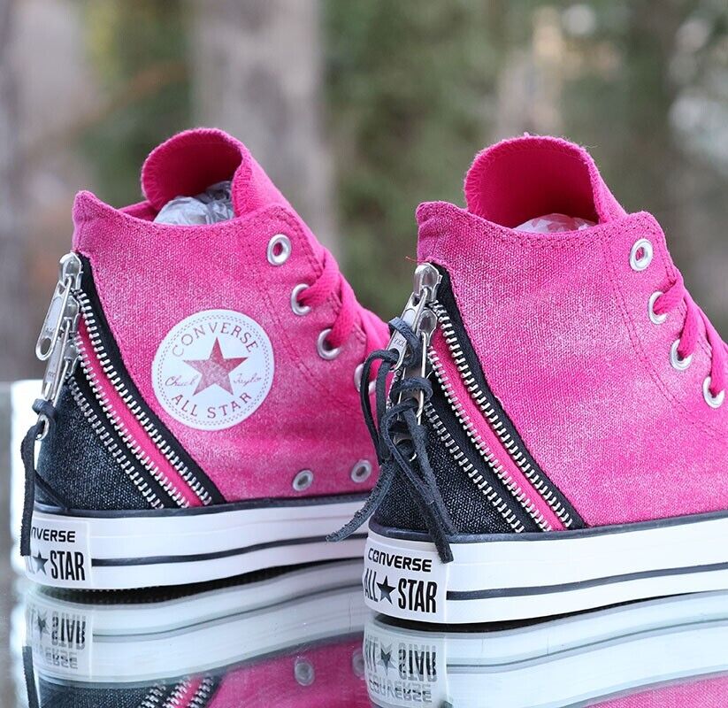 Converse CT All Star Hi Tri-Zip Sparkle Women Size 6.5 Pink Converse CT All Star Hi Tri-Zip Sparkle Women Size 6.5 Pink