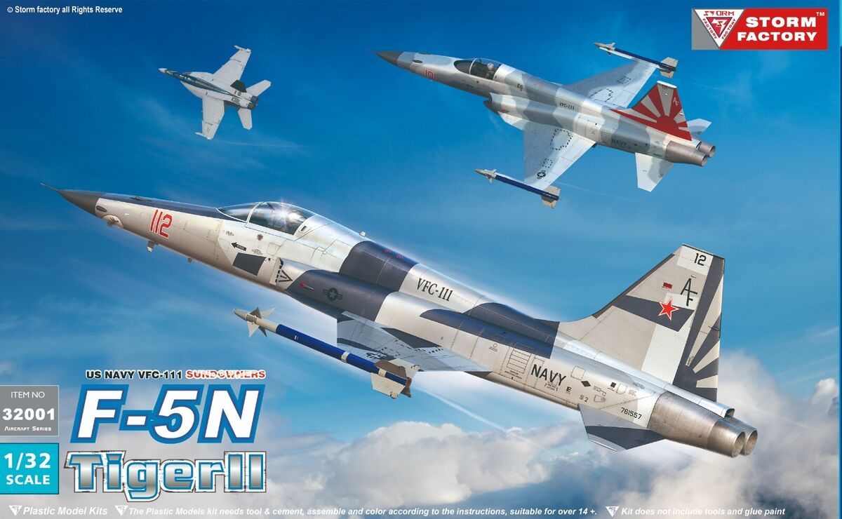 Storm Factory 1/32 F-5N/E TigerII US NAVY VFC-111 Sundowners Storm Factory 1/32 F-5N/E TigerII US NAVY VFC-111 Sundowners
