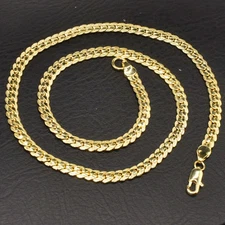 18K Yellow Gold Filled 6MM 20Inch Jewelry Chain Link Necklace Pendant Gift