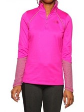 The North Face Jacket Cinder 1/4 Zip Pullover Fleece Top Long Sleeve Pink L New
