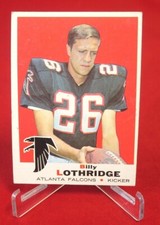 Billy Lothridge TOPPS Football Card 1969 #137 NFL FR