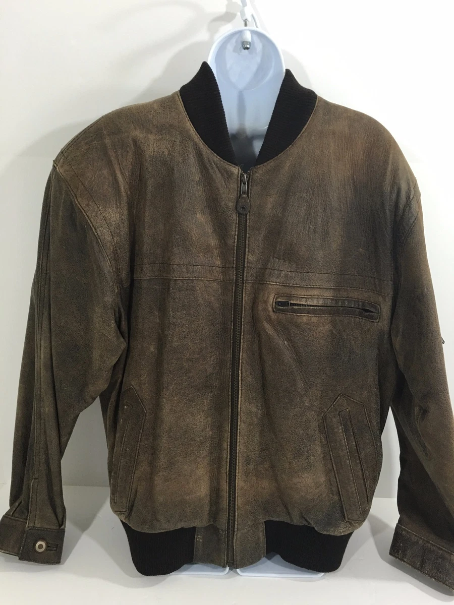 Vintage Clockhouse pure authentic raw leather Bomber jacket | eBay