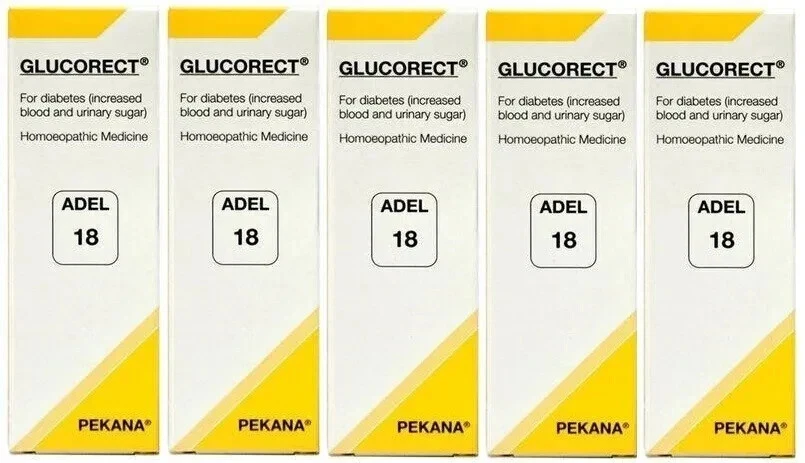 5 X Adel 18 Glucorect drops Increased Blood & Urine Sugar Metabolism 20ml